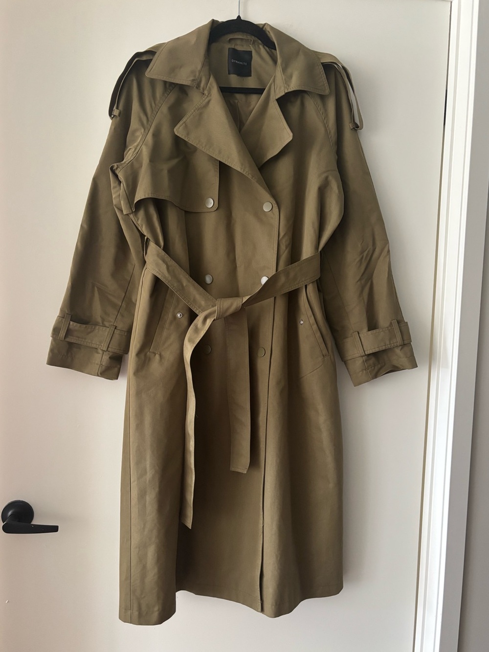 Classic Women's Trench Coat - Olive S/M